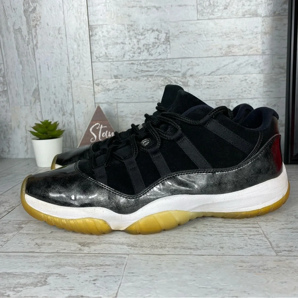 Nike Air Jordan 11‎ Retro Low Barons 2017 528895-010 Black White Grey Size 12